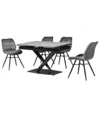 Ceramic table TML-809 ice gray black order